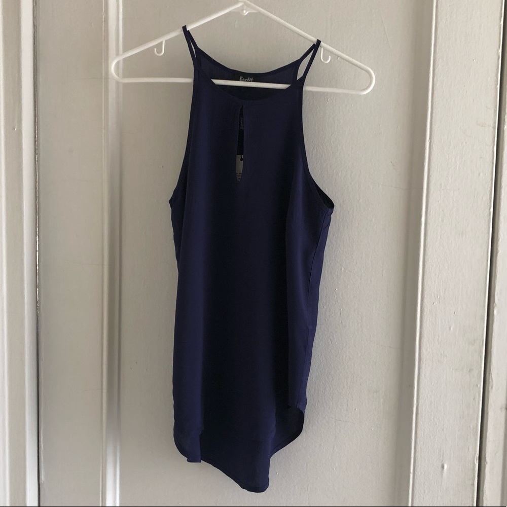Bardot blue sleeveless top